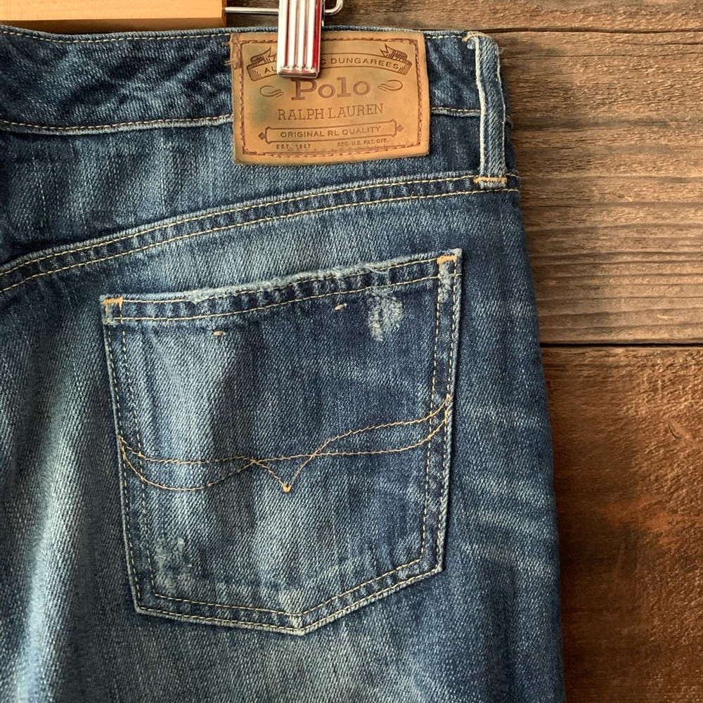 Polo by Ralph Lauren Women's Boyfriend Jeans - Blue Denim - Picture 5 of 8